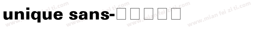 unique sans字体转换